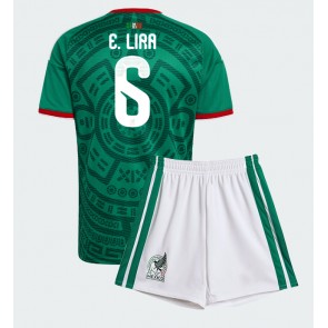 Mexiko Erik Lira #6 Replika Hemmatröja Barn VM 2026 Kortärmad (+ Korta byxor)